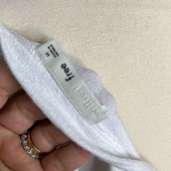 Aritzia Wilfred Free White Back Knotted Top Sz M - Picture 4 of 5